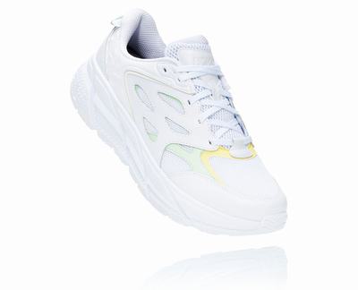 Hoka One One All Gender Clifton L Férfi Gyalogló Cipő - Fehér/Zöld Szürke [H1285-093]